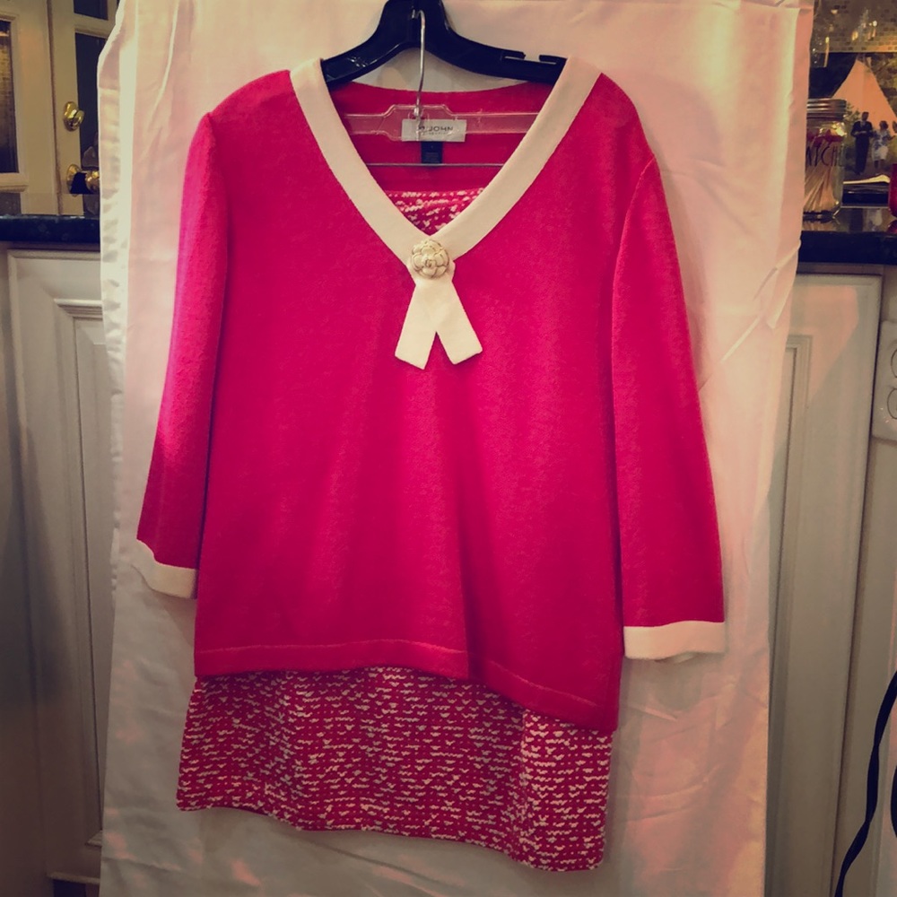 Pink St. John Knit Suit